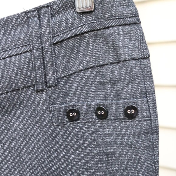 Joe B by Joe Dembasset Charcoal Grey Heather Button Pockets Slim Trouser Pants 3 - Picture 3 of 6